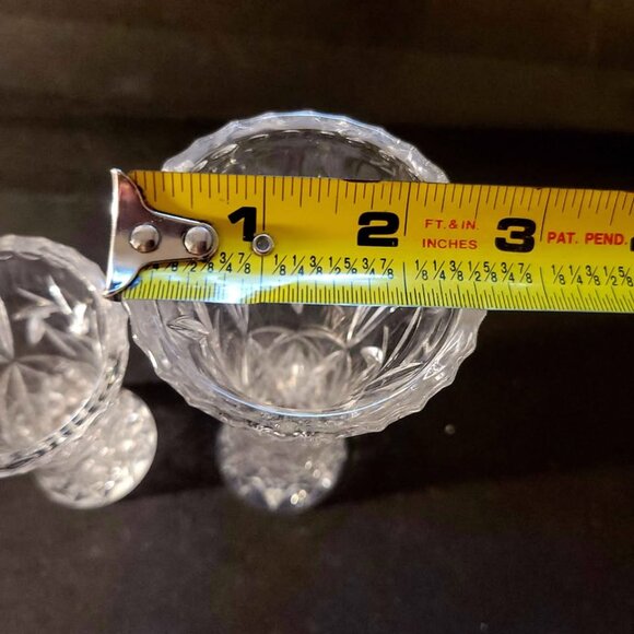 Set Of Lenox Fine Crystal Star Vases. 4" and 6" - Picture 6 of 7